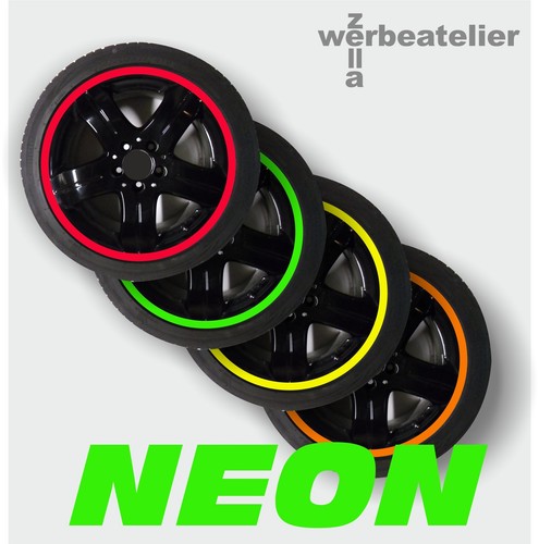 Neon felgenaufkleber - neon,