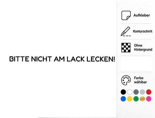 Bitte nicht lack lecken - bitte, am