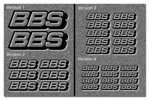 Bbs aufkleber set - bbs,