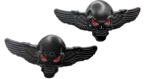 Metall totenkopf flügel - totenkopf,