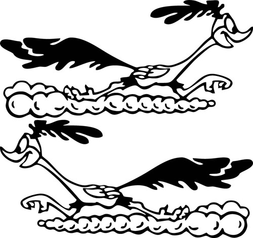 Road runner auto - road, aufkleber