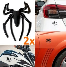 2x 3D Spinne Metall Schwarz